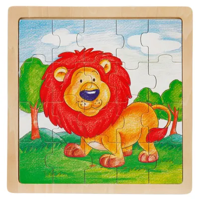 Puzzle din lemn, Animale, 20 piese