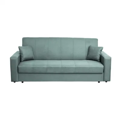 Canapea CORINNE II extensibila, 3 locuri, cu lada depozitare, gri verzui, 220x90x96 cm
