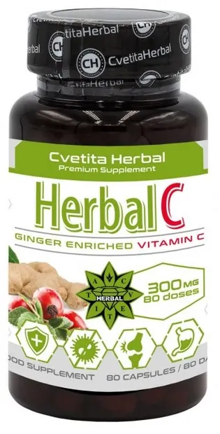 Herbal C, 300 mg, 80 capsule, Cvetita Herbal