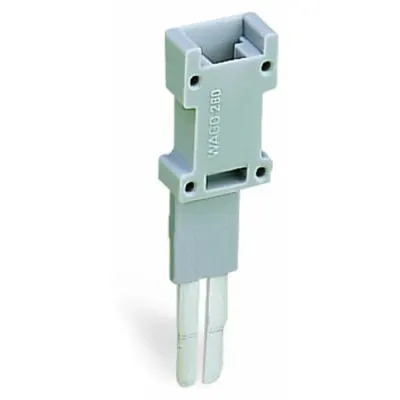 Test plug module; modular; suitable for all WAGO 280 and 780 Series rail-mounted terminal blocks with jumper slots in the current bar; gray