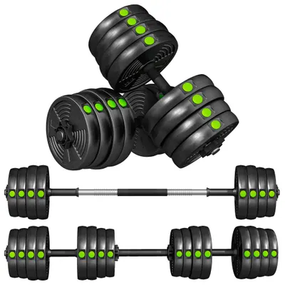 Set SPORTNOW 2 în 1 cu 2 gantere convertibile în bară Greutate totală 30 kg