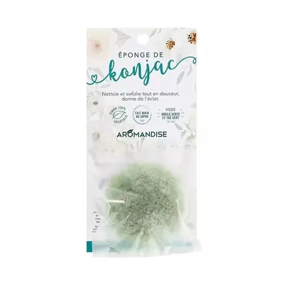 Burete din konjac cu argila verde si ceai verde Aromandise