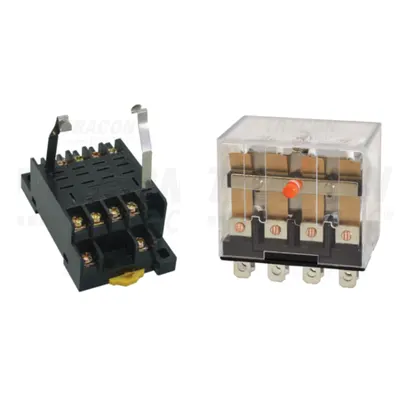 Pachet Releu Miniaturizat de Putere RL14-240AC 230V AC 10A 4 Contacte cu Soclu RSPTF-14A