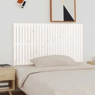 vidaXL Tăblie de pat pentru perete, alb, 166x3x90 cm, lemn masiv pin