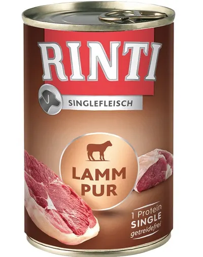 RINTI Singlefleisch Lamb Pure 400 g Hrana umeda monoproteica pentru caini, cu miel