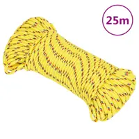 vidaXL Frânghie de barcă, galben, 5 mm, 25 m, polipropilenă