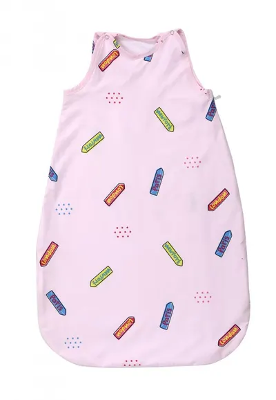 Sac de dormit de vara 100 cm bumbac ranforce Traveling Pink