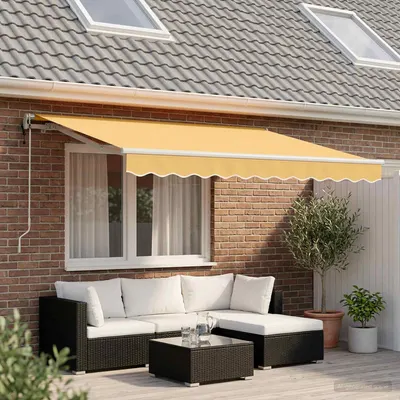 vidaXL Copertină retractabilă Nisipiu 4 × 3 m Țesătură și Aluminiu