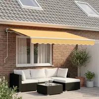 vidaXL Copertină retractabilă Nisipiu 4 × 3 m Țesătură și Aluminiu