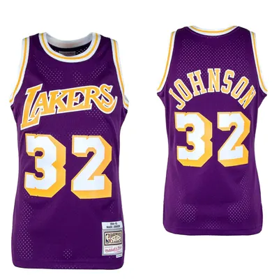 Maiou Mitchell & Ness Swingman Jersey LA Lakers '84 Johnson mov