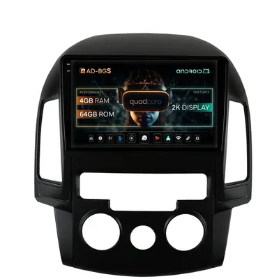 Navigatie 2K Hyundai I30 (2007-2012), Clima Manuala, Android, S-Quadcore 4GB RAM + 64GB ROM, 9.5 Inch - AD-BGS90042K+AD-BGRKIT217