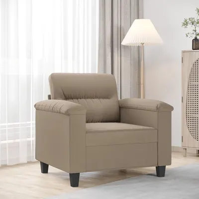 Gossi fotoliu canapea, gri taupe, 60 cm, textil microfibra