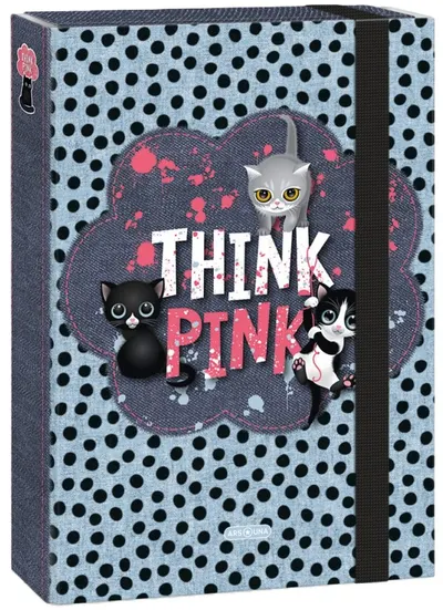 Cutie cu elastic Ars Una Think-Pink - A4