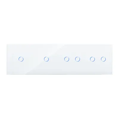 Panou Intrerupator Simplu + Simplu + Dublu + Dublu cu Touch din Sticla LUXION