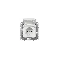 Priza schuko 2P+T, IP44, cu capac, membrana protectie, ivoar, LEGRAND NILOE