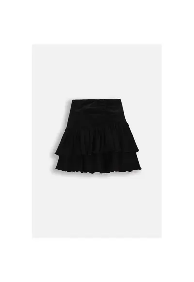 Fusta bumbac - neagra - pentru fete
