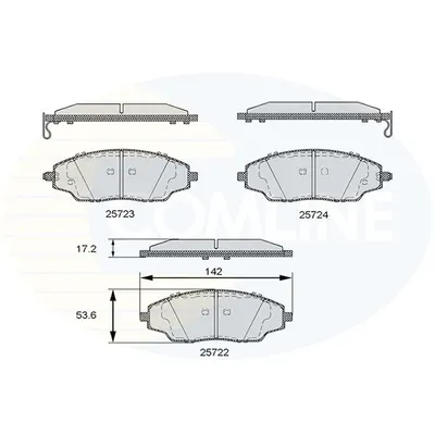 Set placute frana, frana disc COMLINE CBP36083