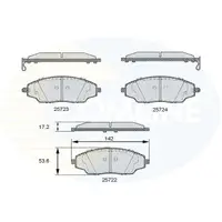 Set placute frana, frana disc COMLINE CBP36083