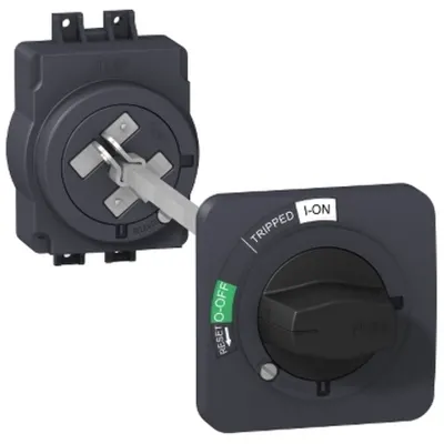 Maneta Rotativa -Pt.Ezc100 -Maneta Neagra Placa Frontala Neagra -Montare Extinsa