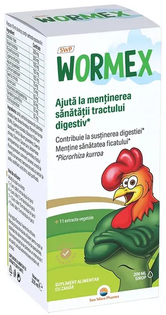 Sirop Wormex pentru sistemul digestiv, 200 ml, Sun Wave Pharma
