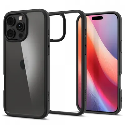 Husa pentru Apple iPhone 16 Pro, Spigen, Ultra Hybrid, Neagra Mata ACS08125