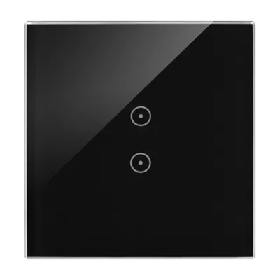 Panou Touch 1 modul, modul 1:2 comenzi verticale touch, sticla neagra