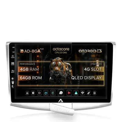 Navigatie Volkswagen Passat B6 B7 CC, Android, A-Octacore 4GB RAM + 64GB ROM, 10.1 Inch - AD-BGA10004+AD-BGRKIT025