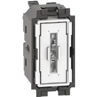 Intrerupator simplu, borne automate, iluminabil Bticino Living Now K4001A, alb, negru