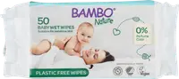 Servetele umede ecologice fara plastic, 50 bucati, Bambo Nature