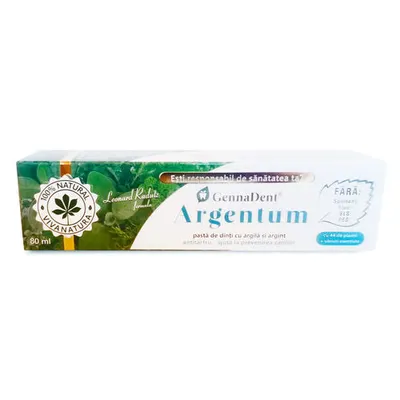 Gennadent Argentum Pastă de Dinți cu Argilă și Argint, 80ml | Vivanatura