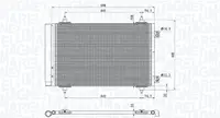 Condensator climatizare (cu uscator) potrivit CITROEN C8, JUMPY II; FIAT SCUDO, ULYSSE; LANCIA PHEDRA; PEUGEOT 807, EXPERT, EXPERT TEPEE 1.6D 2.0D 02.06-