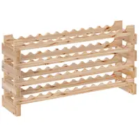 HOMCOM Raft pentru Sticle de Vin, Etajeră pentru Sticle cu 4 Rafturi pentru 48 Sticle, 114x28x56,5 cm, Lemn Natural | Aosom Romania