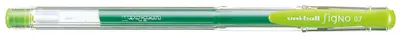 Roller cu gel Uniball Signo – Verde deschis, 0.7 mm