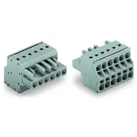 2-conductor female connector; 2.5 mm²; Pin spacing 5 mm; 16-pole; 2,50 mm²; gray