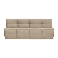 Canapea bej cu tapițerie din catifea 204 cm Cluster – vtwonen