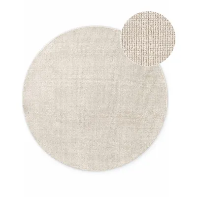 Covor crem țesut manual rotund din lână ø 200 cm Greenwich – Ted Baker