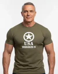 Tricou army Allied STAR USA Mil-Tec - OLIVE / S