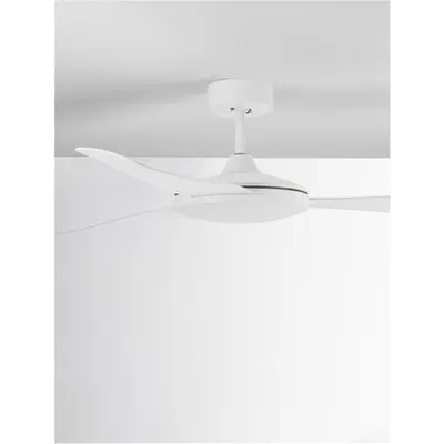 Lustra cu ventilator BLAIRE Aluminiu Mat Alb & Sticla 3ABS Alb Blades Motor DC 38W 220 - 240 Volt IP20