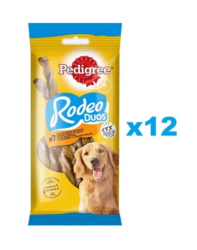PEDIGREE Rodeo Duos 12x123g Pachet recompense cu pui si bacon pentru caini