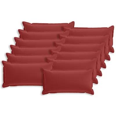 vidaXL Husă pentru pernă 12 buc. HOUTEN Roșu Vin 40 x 80 cm Poliester