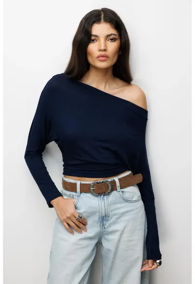Bluza - Pentru dama - Bleumarin - Slim fit