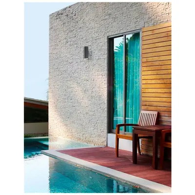 Aplica NODUS Inchis Gray Aluminiu & Sticla Diffuser GU10 2x35W 220-240 Volt 50Hz -IP54