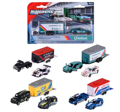 Set masinuta si transporter - Racing Deluxe Trailer (mai multe modele - pret pe bucata)