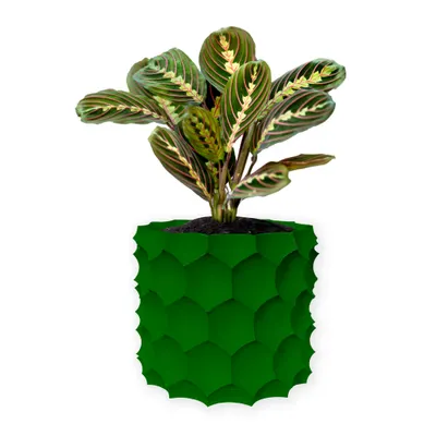 Ghiveci de flori 3d, Razorix , rotund 14.5 x 13.5 cm, Culoare Verde Engros