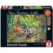 Puzzle 1000 piese, Steve Sundram-Lumea salbatica a Asiei, Schmidt