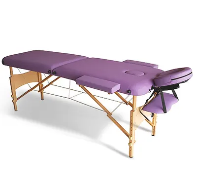 HomCom Lettino da Massaggio Fisioterapia Pieghevole con 2 Zone 182 x 60cm Viola