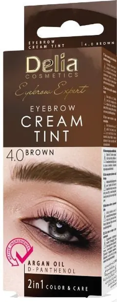 Delia Vopsea cremă pentru sprâncene cu argan, 4.0 maro, 15 ml