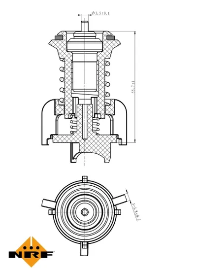 Termostat Sistem Racire (92 C) Potrivit Audi A3, Q2, Q3, Tt; Seat Alhambra, Arona, Ateca, Ibiza V, Leon, Leon Sc, Leon St, Toledo Iv; Skoda Karoq, Kodiaq, Octavia Iii 1.6d 2.0 2.0d 11.09