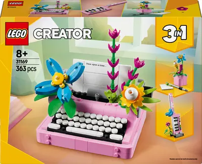 Constructor LEGO Creator 3 în 1 - Mașină de scris cu flori (31169)