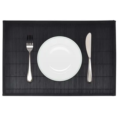 Naproane de bambus 30 x 45 cm, negru, 6 buc.